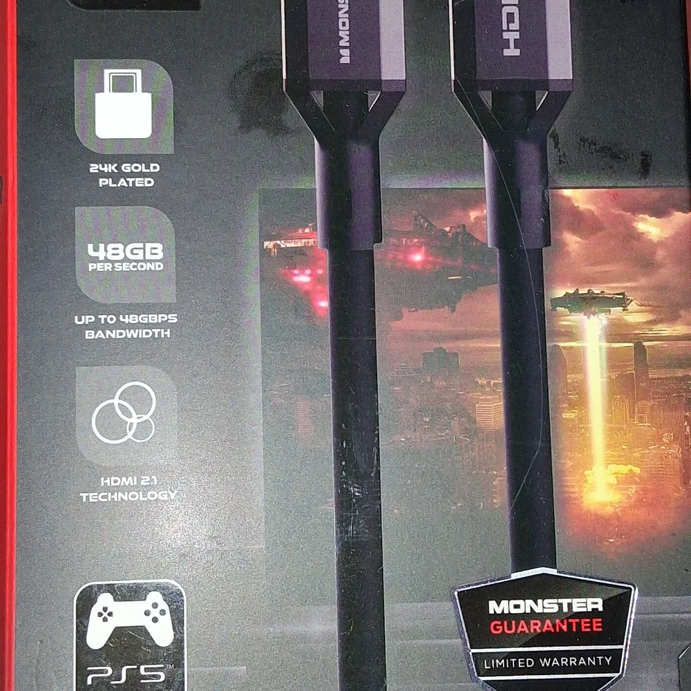 8K Ultra High Speed HDMI Cable - Black and Gold